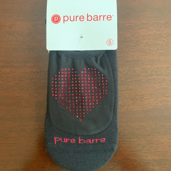Pure Barre Accessories Pure Barre Rhinestone Heart Grip Socks